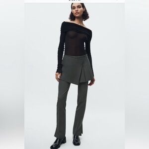 Zara ZW COLLECTION pants with box pleat skirt